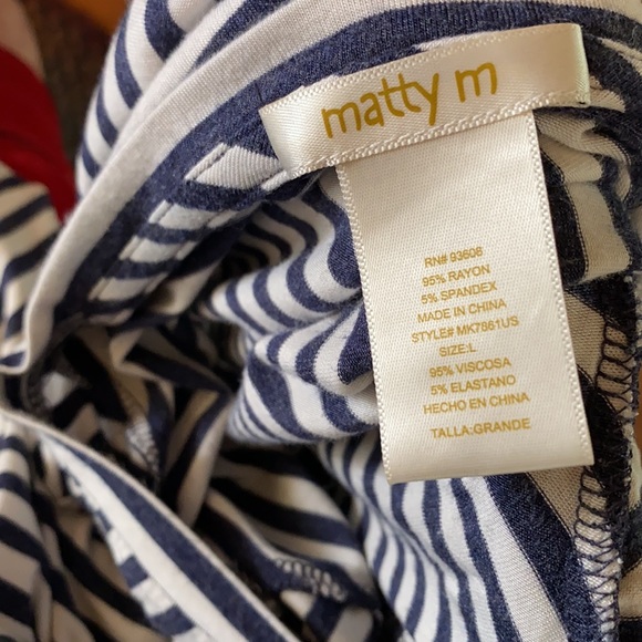 Matty M; Striped; T Shirt; Top; L - Picture 6 of 8